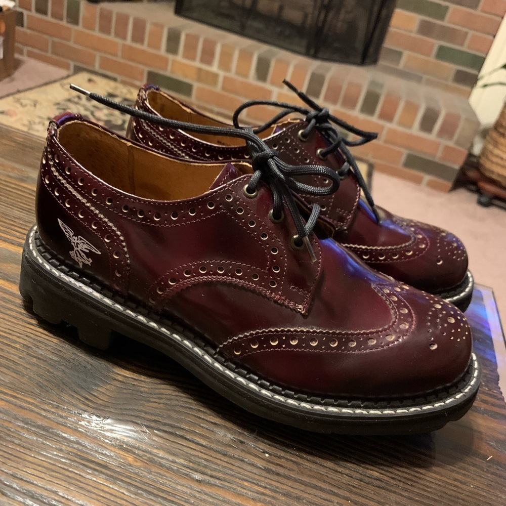 SOLD! Sz 8 Vintage John Fluevog Angel Soles Oxford Shoes - Picture 1 of 16